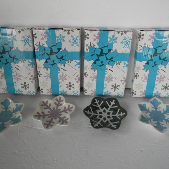 NEW Temp-tations Seasonal Set of (4) Figural Spoon Rests w/ Boxes GIFT SNOWFLAKE - Picture 1 of 2